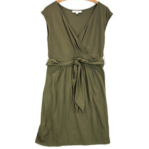 Ann Taylor Loft Womens Olive Green Sleeveless Knit Dress Size Medium